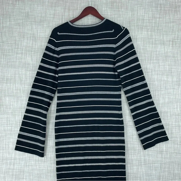 J. Crew Dress long sleeve size L striped 1420 - Picture 4 of 9